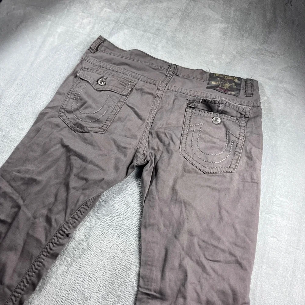 True‎ Religion Joey Super T Mens Gray Twill Pants Made in USA Size 42 13107